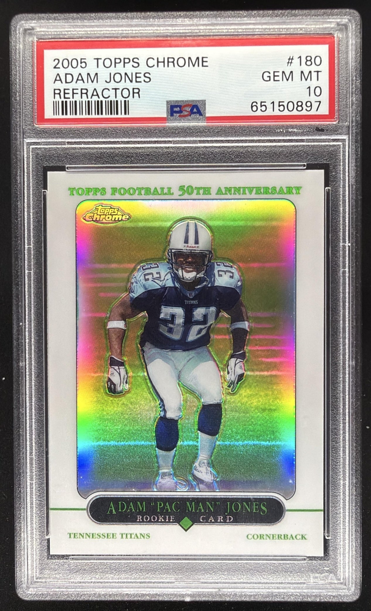 2005 Topps Chrome Adam Jones #180 Refractor RC PSA 10