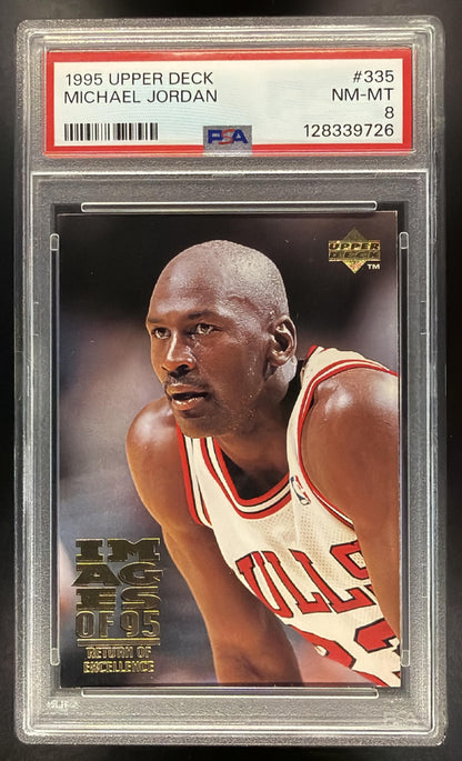 1995-96 Upper Deck Michael Jordan #335 PSA 8