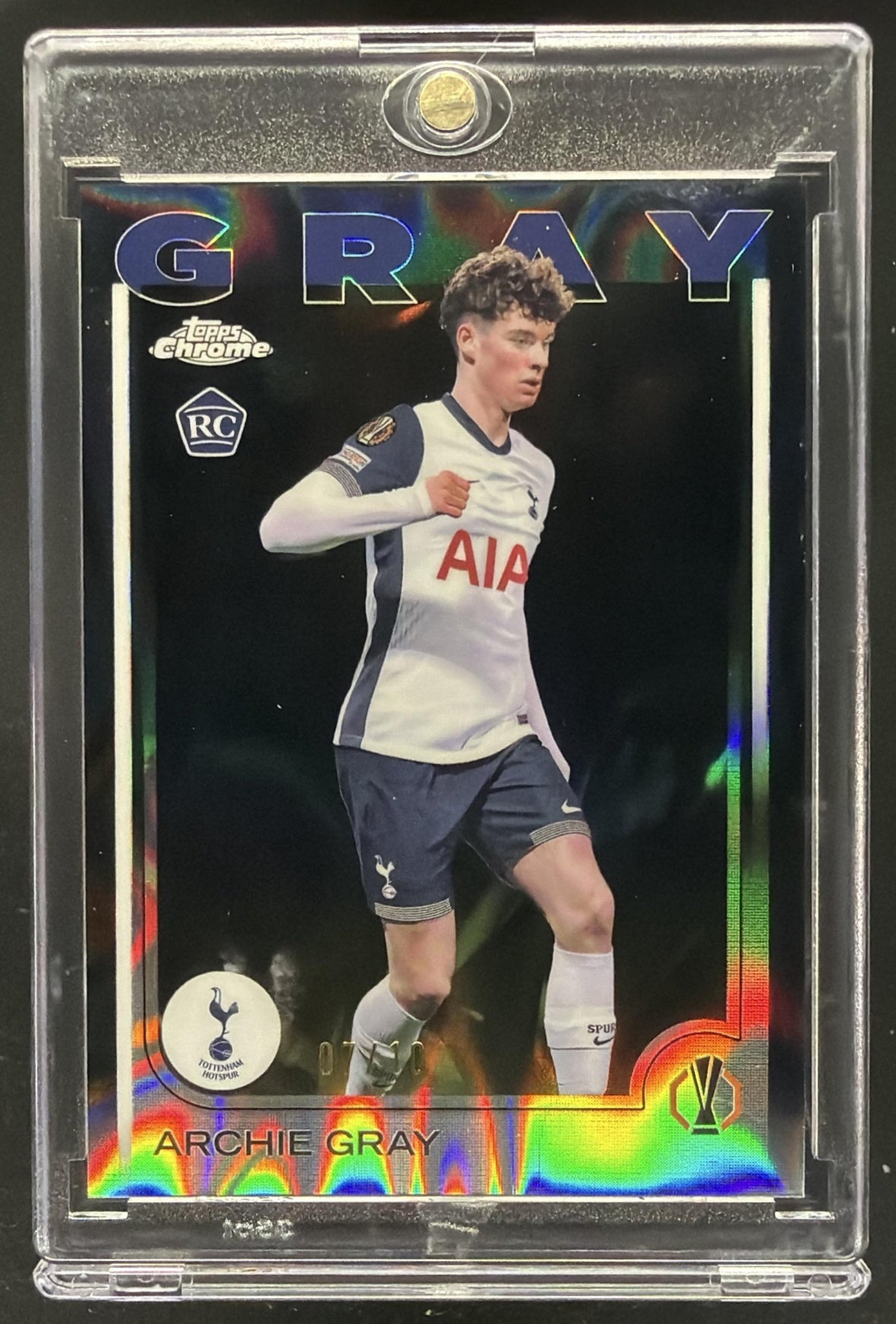 2024-25 Topps Chrome UEFA Club Archie Gray #170 RC Black /10
