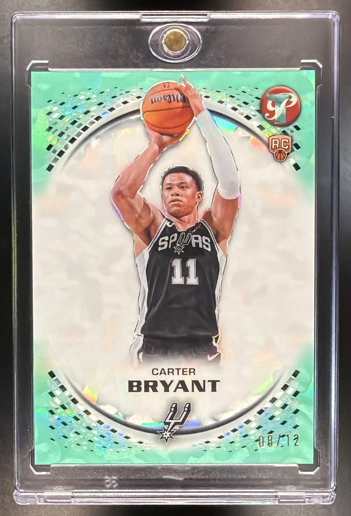 2025 Topps Pristine Carter Bryant #150 1st Day Issue Refractor /12 RC Aqua