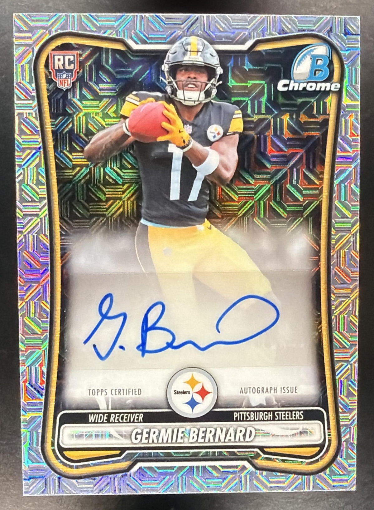 2026 Bowman Football Germie Bernard #BCRA-GB Mojo Auto RC