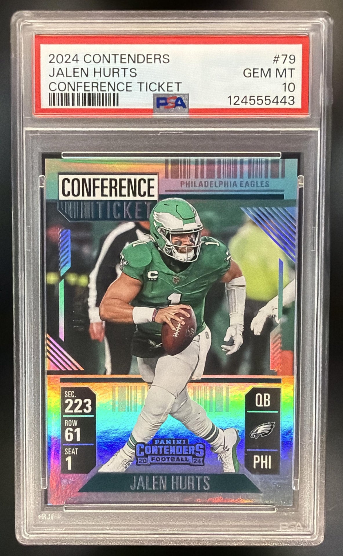 2024 Panini Contenders Jalen Hurts #79 PSA 10