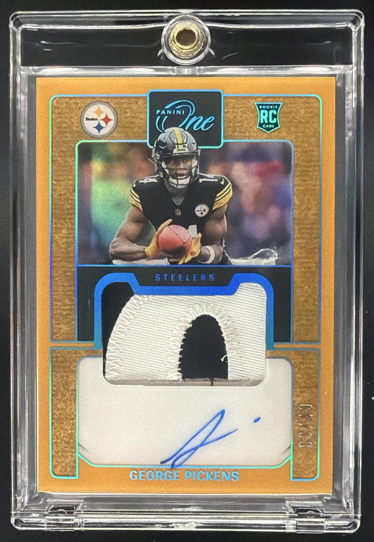 2022 Panini One George Pickens #44 7/49 Patch Auto RC