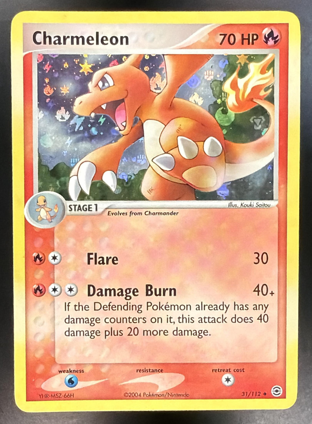 2004 Pokemon FireRed & LeafGreen Charmeleon 31/112 Holo MP