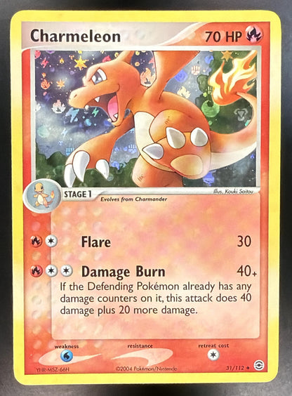 2004 Pokemon FireRed & LeafGreen Charmeleon 31/112 Holo MP