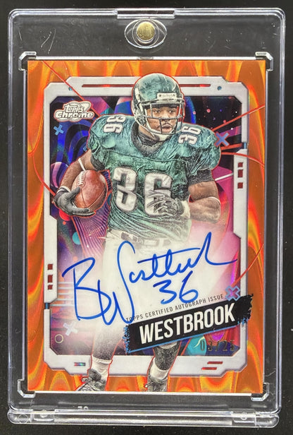 2024 Topps Cosmic Chrome Brian Westbrook #CCA-BW Auto Orange Refractor /25