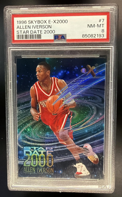 1996 Skybox EX-2000 Allen Iverson #7 Star Date 2000 PSA 8