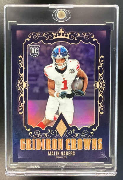 2024 Panini Phoenix Malik Nabers #GC-MNS Gridiron Crowns Rookie SP