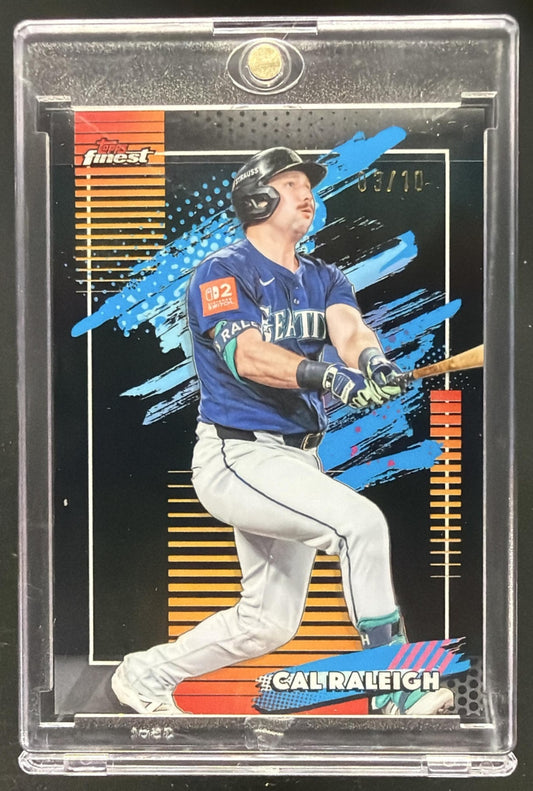 2026 Topps Finest Cal Raleigh #167 Uncommon Black X-Fractor 3/10