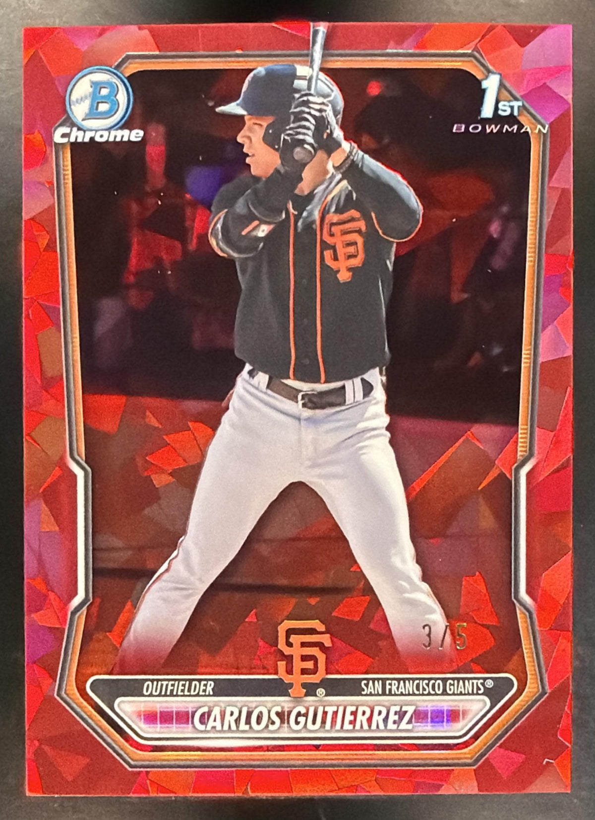 2026 Bowman Sapphire Baseball Carlos Gutierrez #BCP-14 1st Red 1/5
