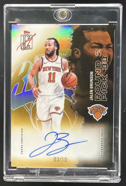 2025 Topps Signature Class Jalen Brunson #VCC-JB Veteran Chrome Auto Gold Refractor /10
