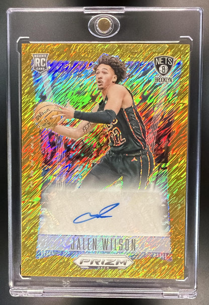 2023-24 Panini Prizm Deca Jalen Wilson #DS-WIL Signatures Gold Shimmer /10 Auto RC