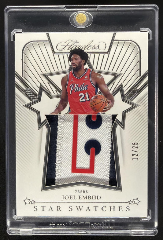 2023-24 Panini Flawless Joel Embiid #STS-JEM Star Swatches 12/25 Patch