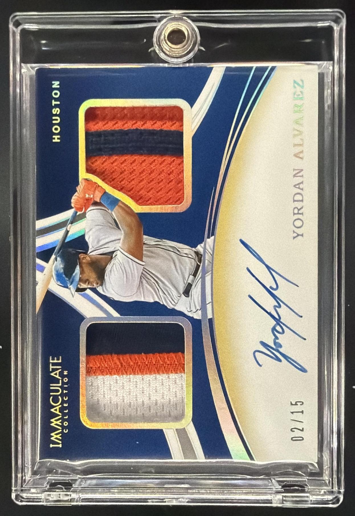 2020 Panini Immaculate Collection Yordan Alvarez #DMS-YA Rookie Dual /15 Auto