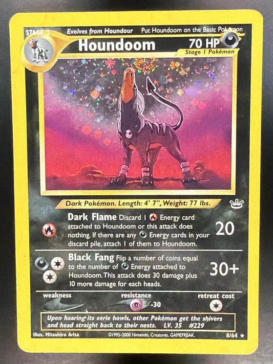 2000 Pokemon Neo Revelation Houndoom 8/64 HP Swirl