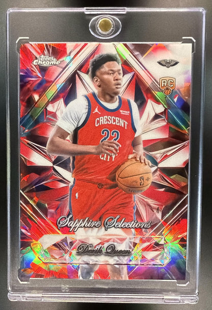 2025-26 Topps Chrome Update Sapphire Derik Queen #SS-17 Selections Red /5 RC
