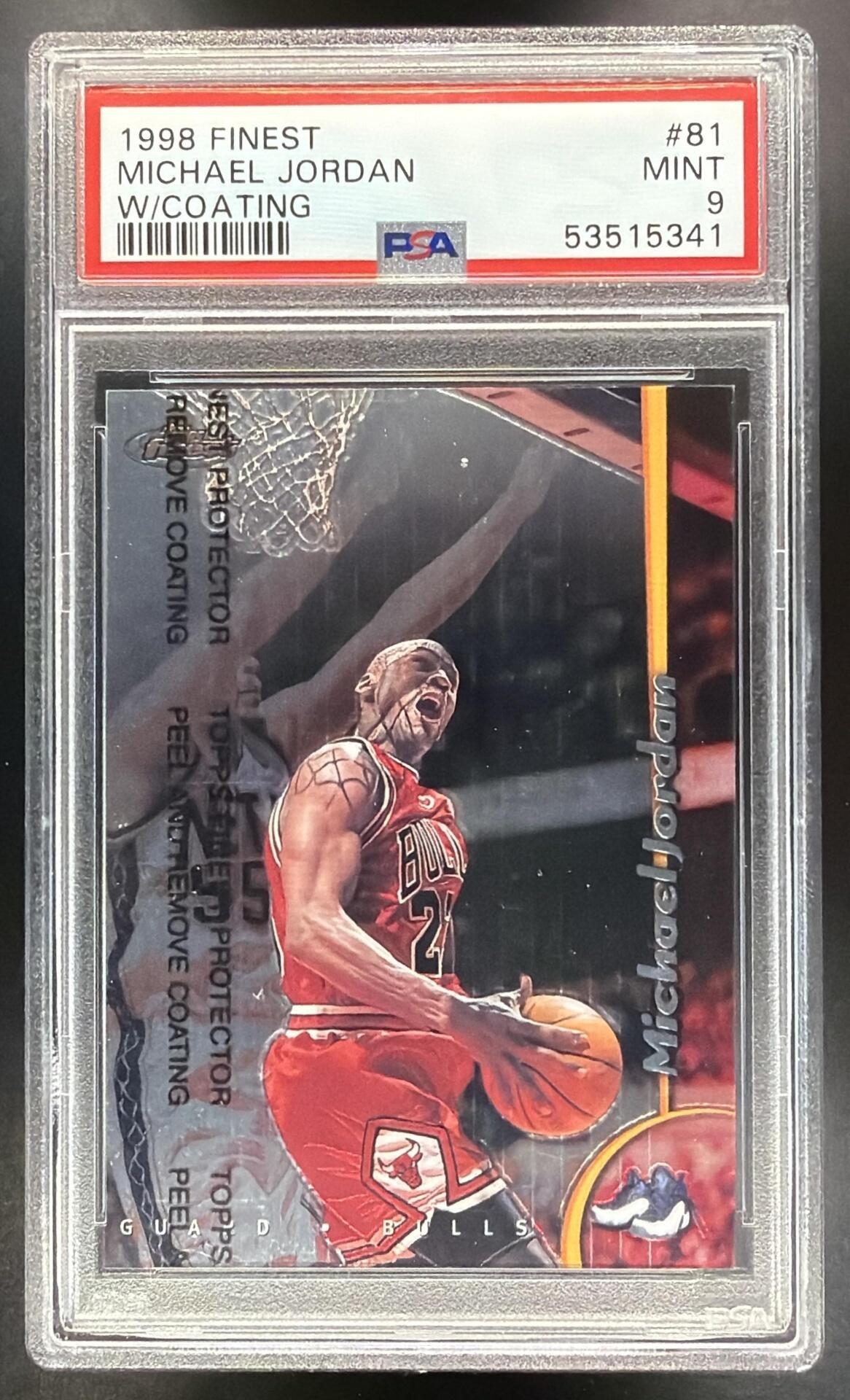 1998-99 Topps Finest Michael Jordan #81 PSA 9