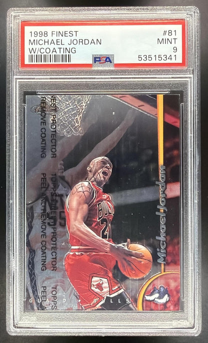1998-99 Topps Finest Michael Jordan #81 PSA 9