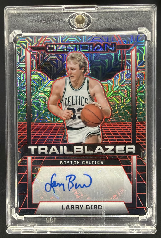 2024-25 Panini Obsidian Larry Bird #TA-LRY Trailblazer Auto 1/1