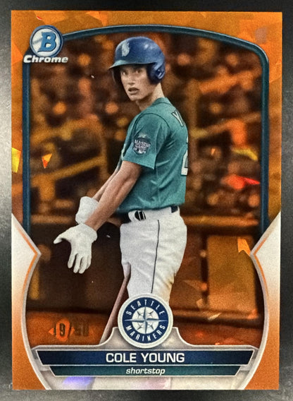 2024 Bowman Sapphire Baseball Cole Young #BCP-112 Orange 19/50