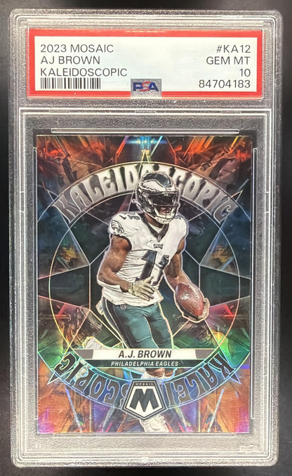 2023 Panini Mosaic A.J. Brown #KA-12 Kaleidoscopic PSA 10