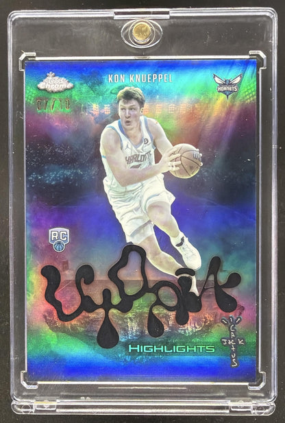 2025 Topps Chrome Cactus Jack Kon Knueppel #UH-24 Utopia Black Refractor /10 RC