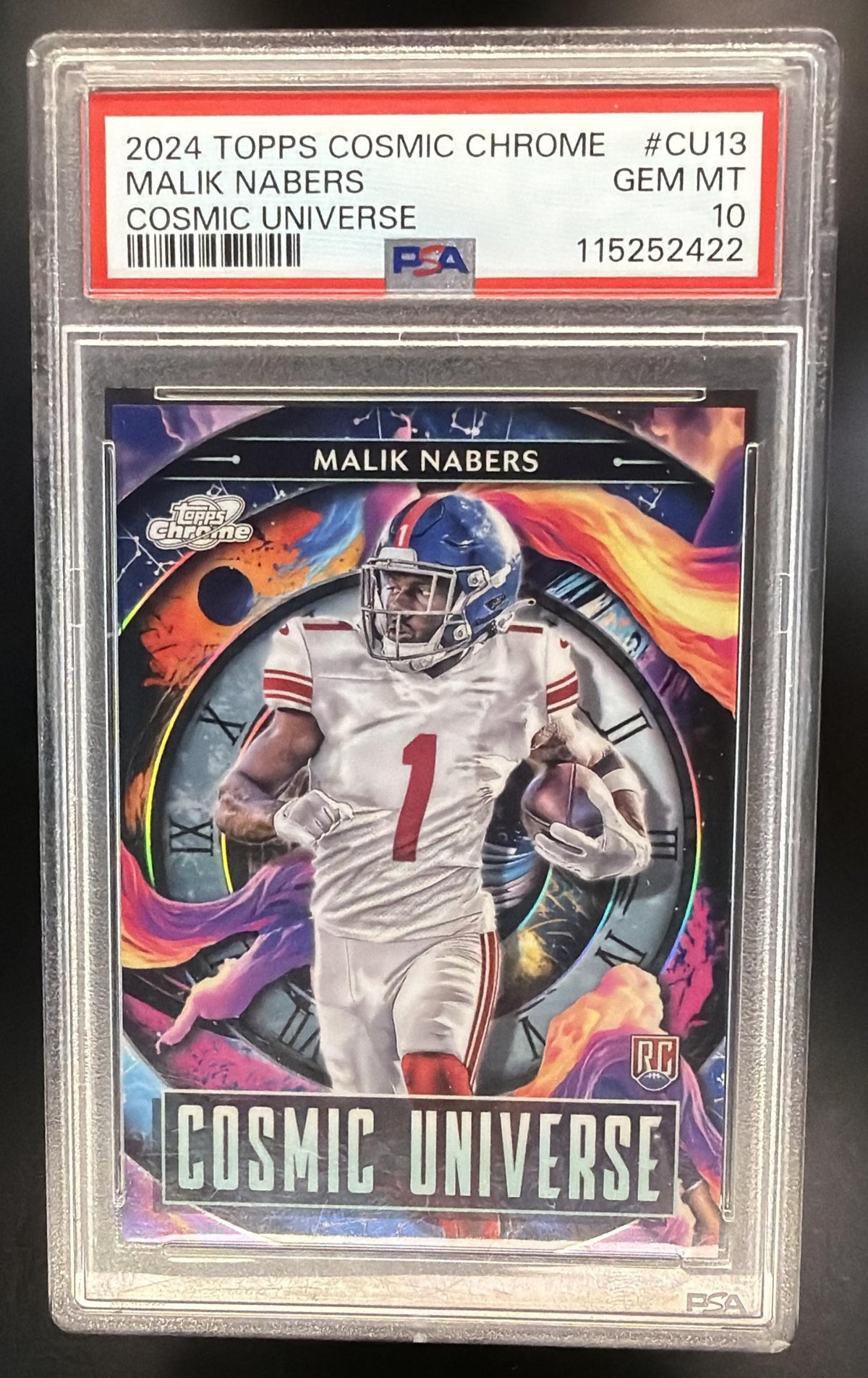 2024 Topps Cosmic Chrome Malik Nabers #CU-13 Universe RC PSA 10