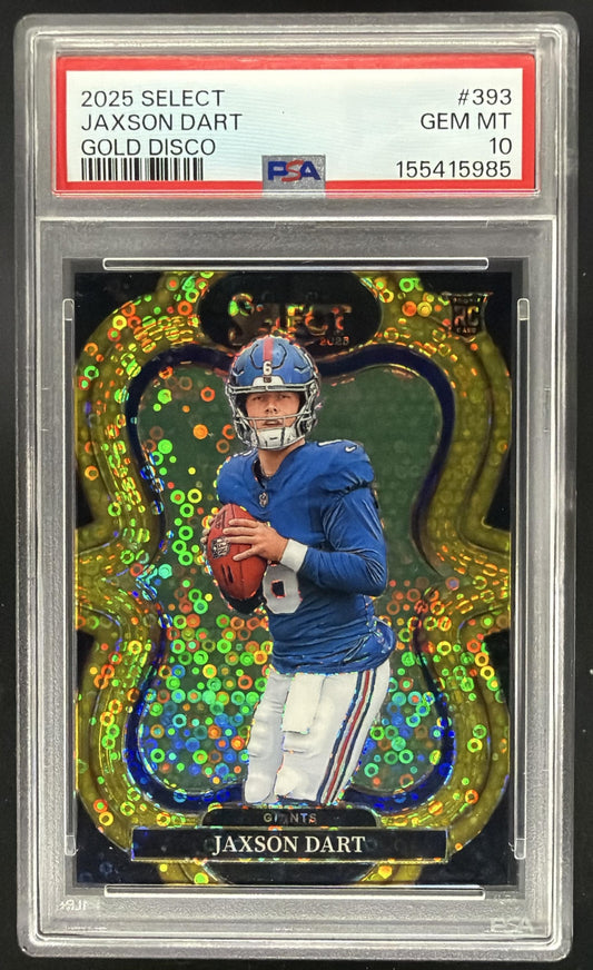 2025 Select Jaxson Dart Gold Disco /10 Rookie PSA 10