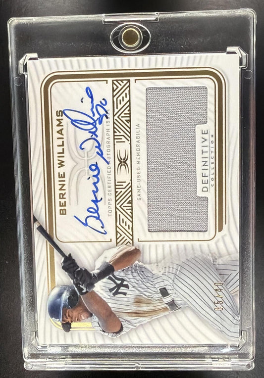 2023 Topps Definitive Bernie Williams #DARC-BW Auto Relic Collection 5/50