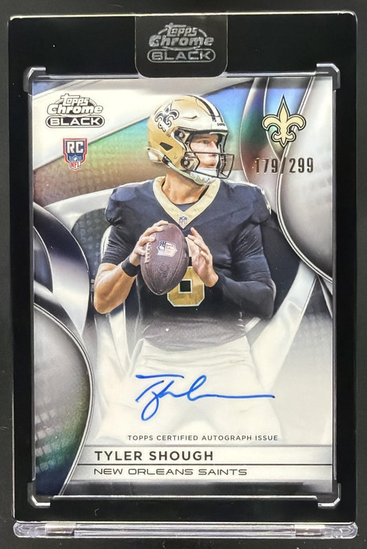 2025 Topps Chrome Black Tyler Shough #RAU-TS Rookie Auto Refractor 179/299 RC