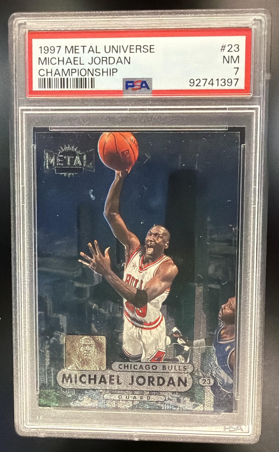 1997-98 Skybox Metal Universe Championship Michael Jordan #23 PSA 7