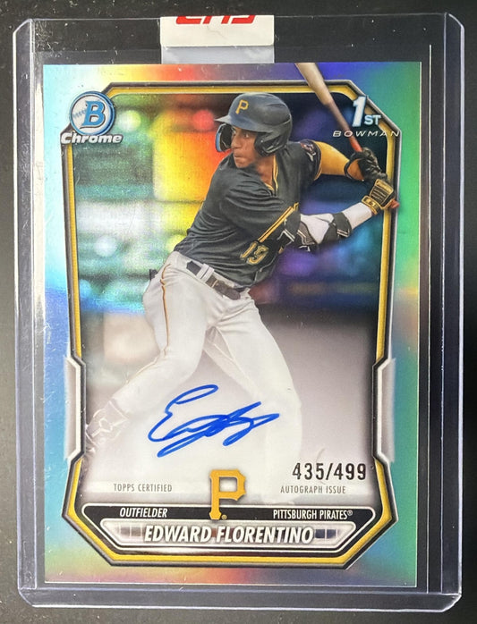 2026 Bowman Edward Florentino #CPA-EF Chrome Auto Refractor 435/499 1st Prospect