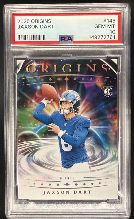 2025 Panini Origins Jaxson Dart #145 Rookie RC PSA 10