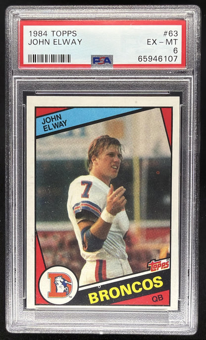 1984 Topps John Elway #63 RC PSA 6