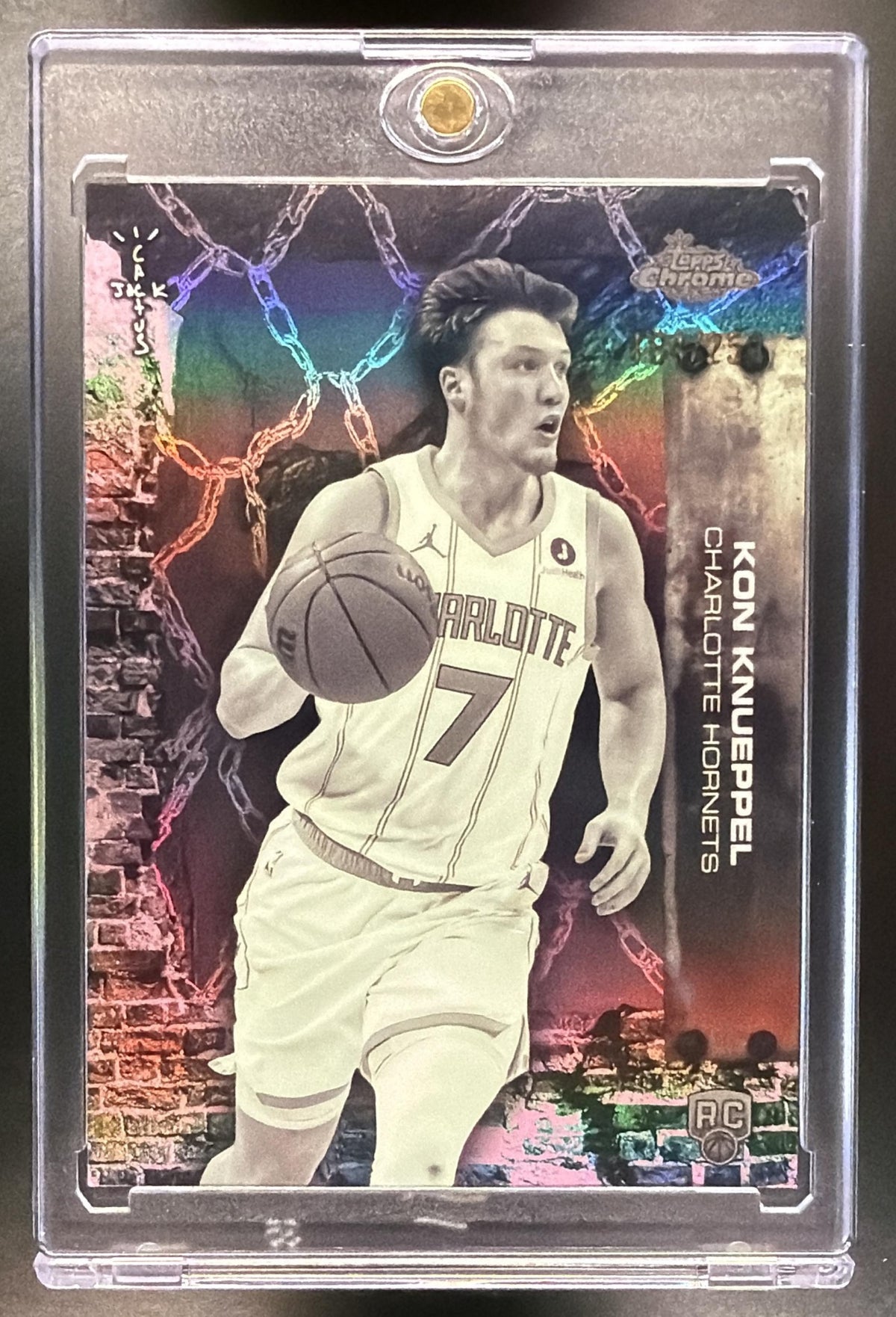 2025-26 Topps Chrome x Cactus Jack Kon Knueppel #64 Pink Refractor RC /250