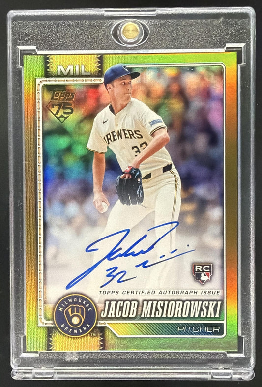 2026 Topps Series 1 Jacob Misiorowski #10 Real One Auto Gold Foil 39/50 RC