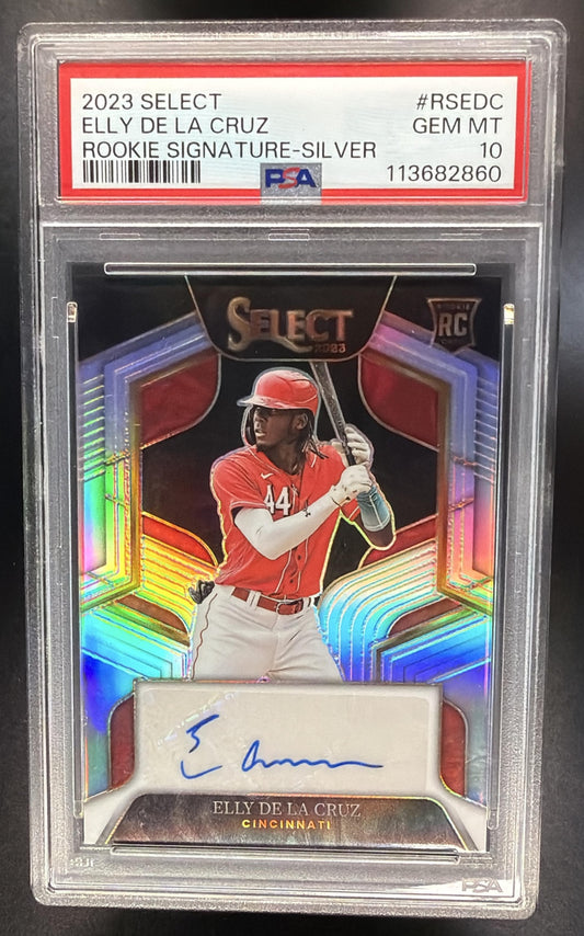 2023 Panini Select Elly De La Cruz #RS-EDC Rookie Silver /99 Auto PSA 10
