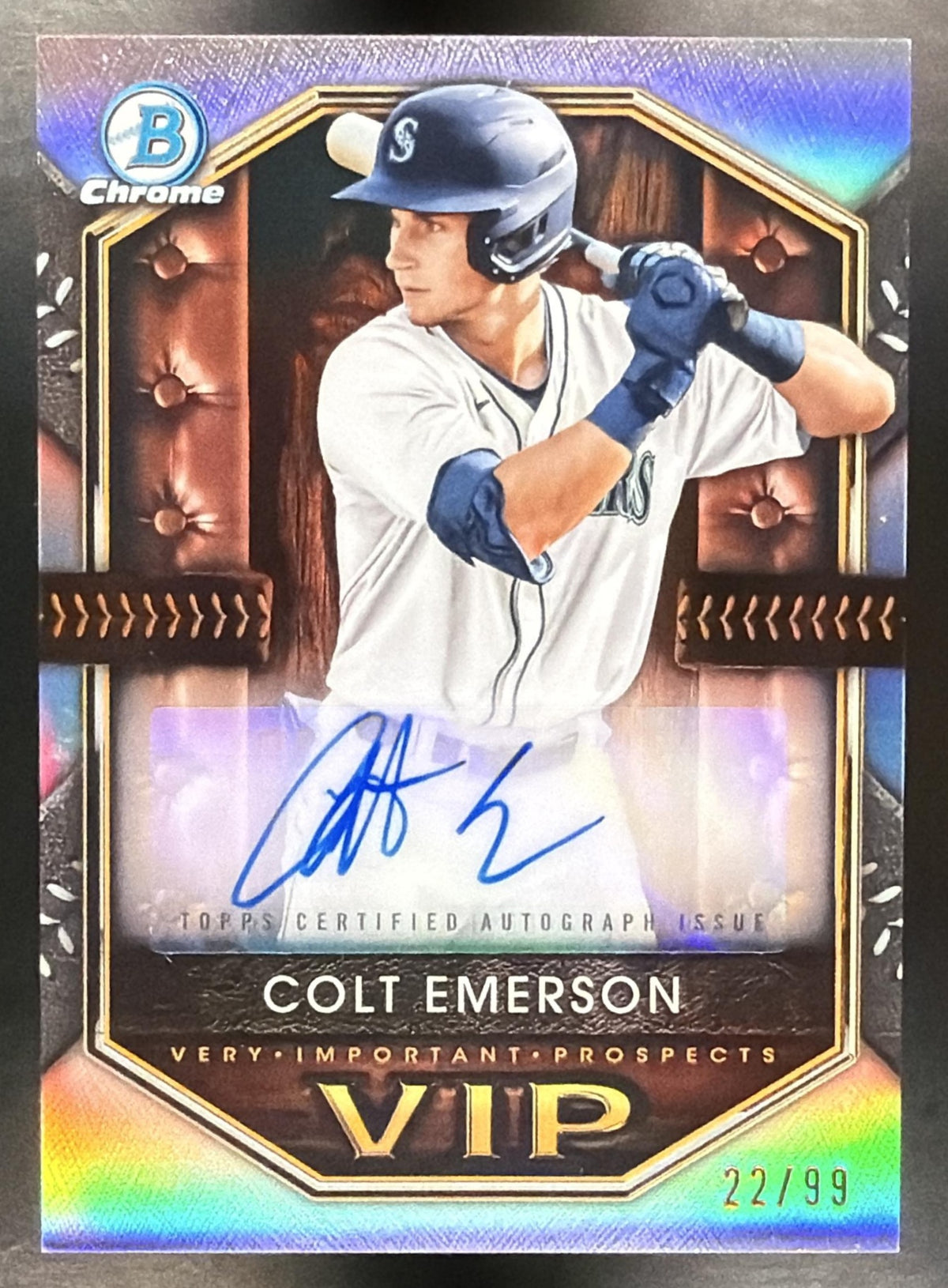 2025 Bowman Colt Emerson #VIP-CE Very Important Prospects Chrome Auto 22/99