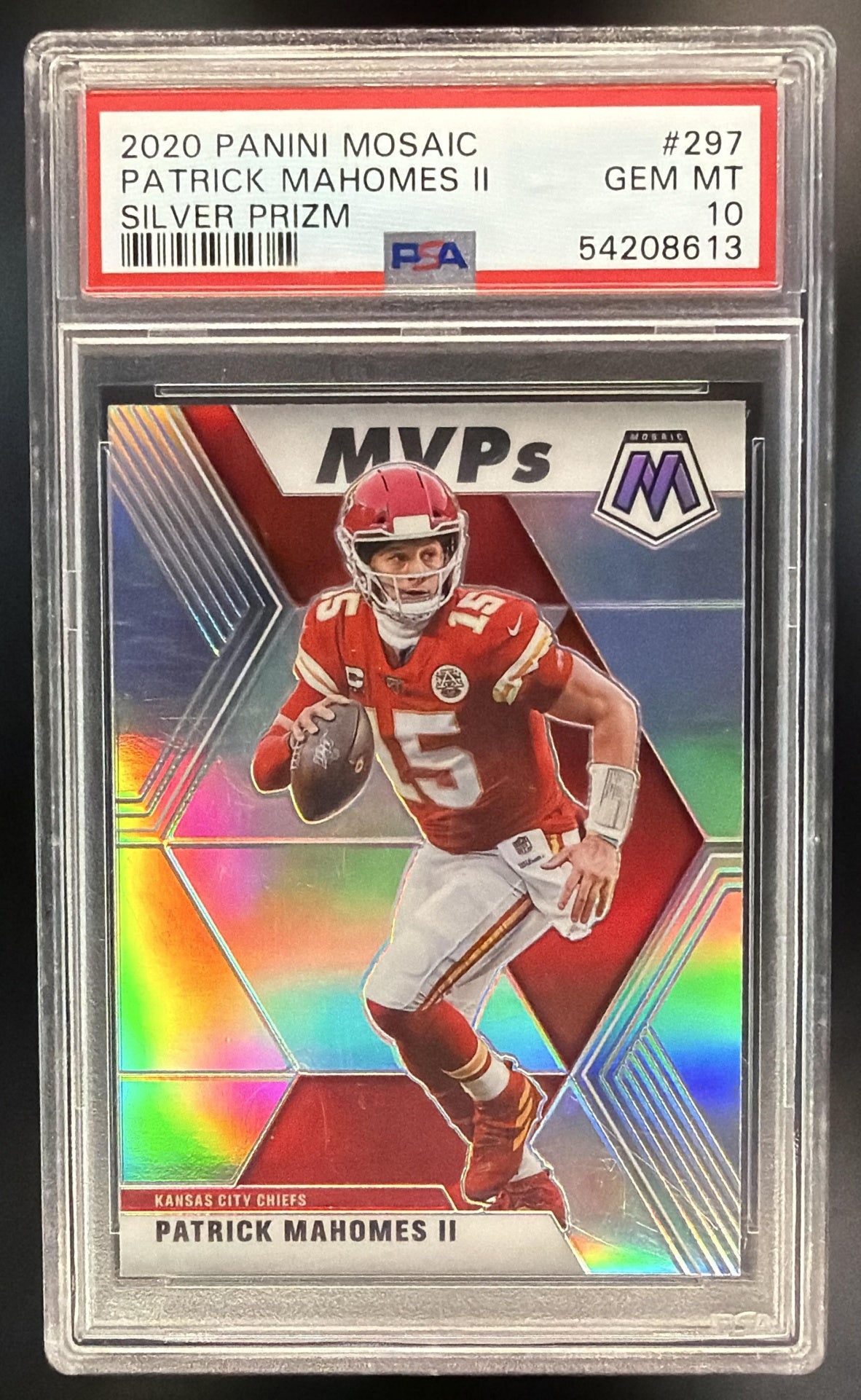 2020 Panini Mosaic Patrick Mahomes II #297 Prizm Silver PSA 10