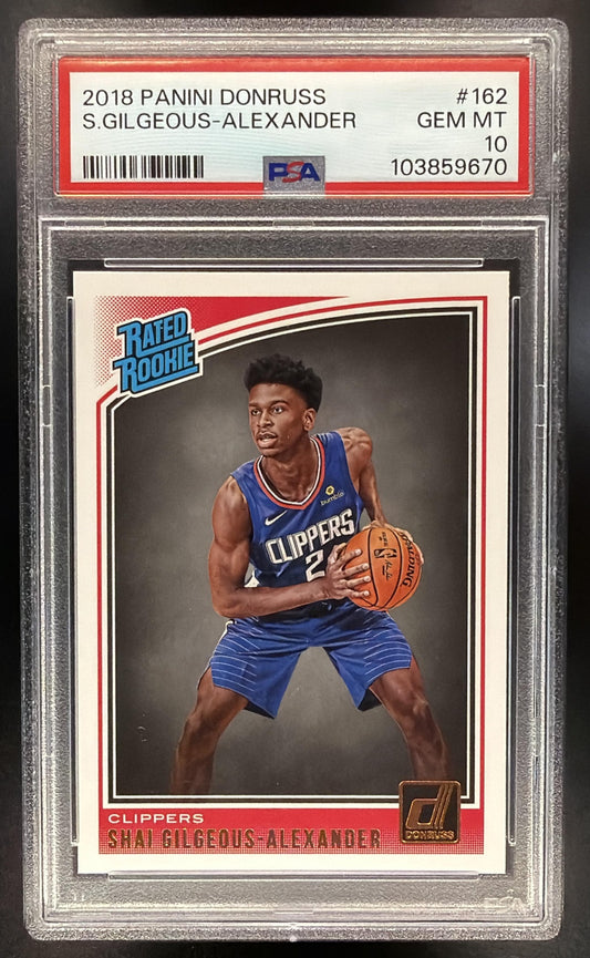 2018-19 Panini Donruss Shai Gilgeous-Alexander #162 RC PSA 10
