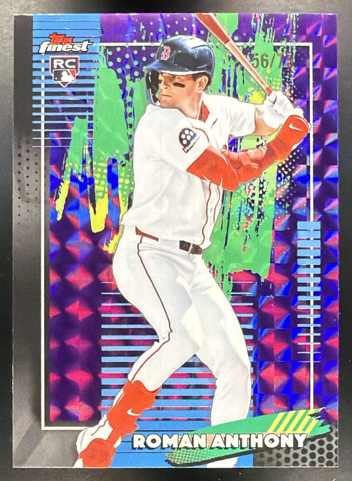 2026 Topps Finest Roman Anthony #52 Putple Geometriv Refractor 56/75 RC
