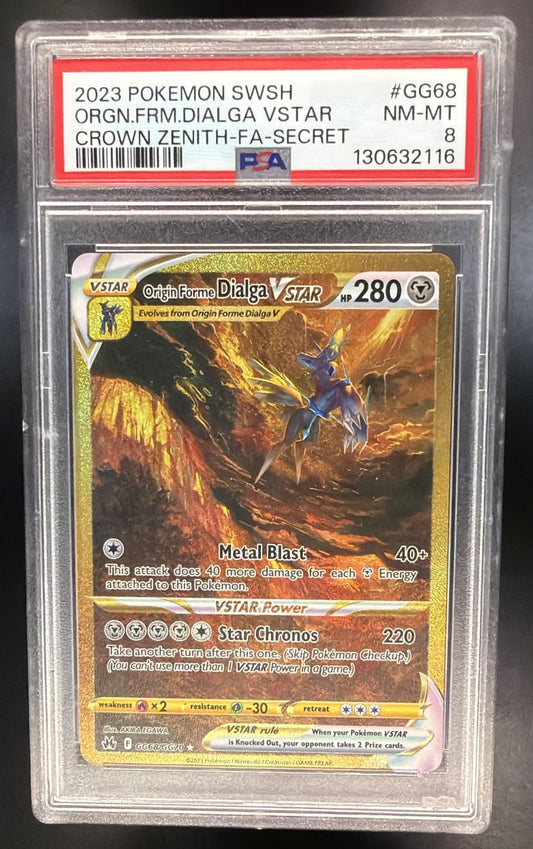 2023 Pokemon Crown Zenith Origin Forme Dialga VSTAR PSA 8