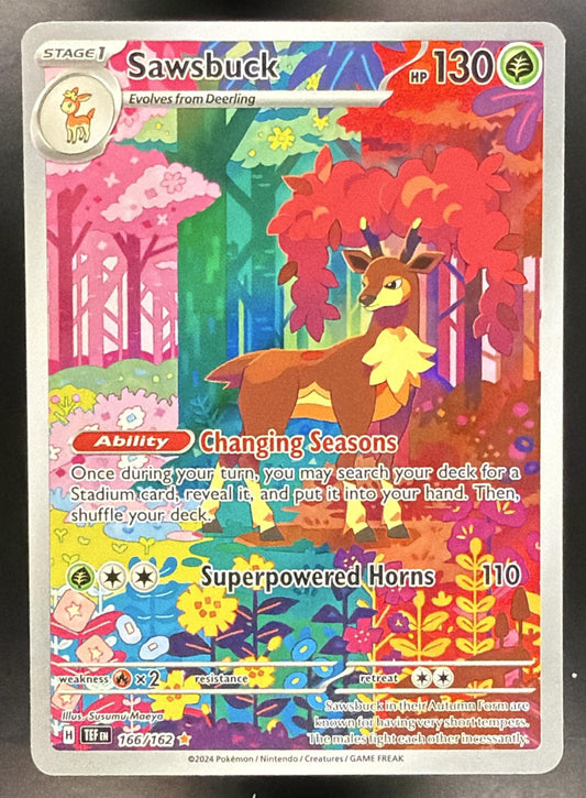 2024 Pokemon Temporal Forces Sawsbuck 166/162 LP