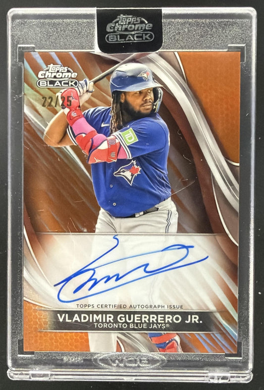 2024 Topps Chrome Black Vladimir Guerrero Jr. #CBA-VG Auto Orange Refractor /25