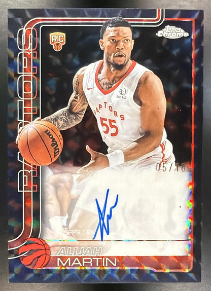 2025 Topps Chrome Alijah Martin #TCAR-AM Rookie Auto Geometric Black Refractor /10 RC