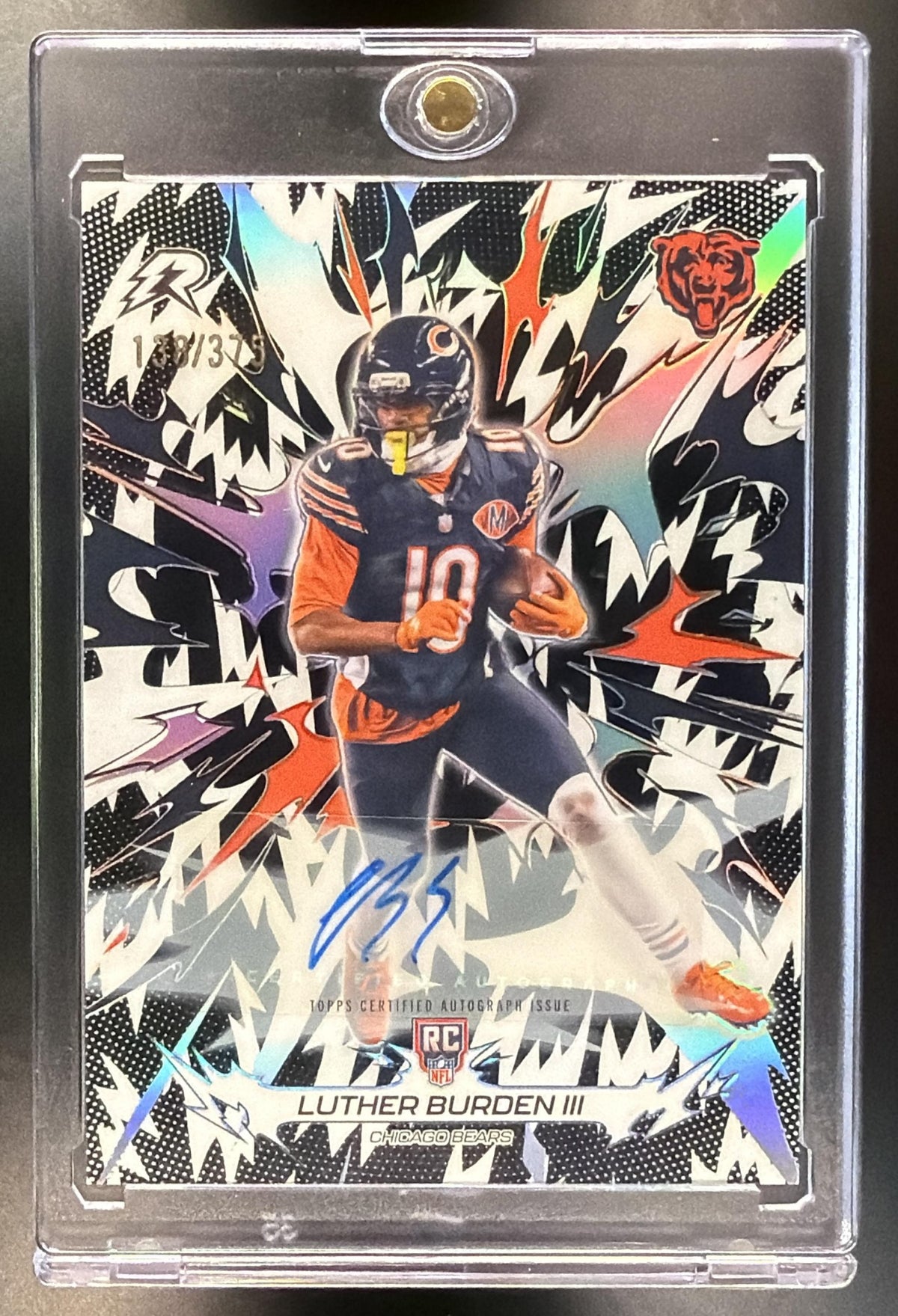 2025 Topps Resurgence Luther Burden III #117 Rookie Signatures Black and White Refractor /375 RC Auto