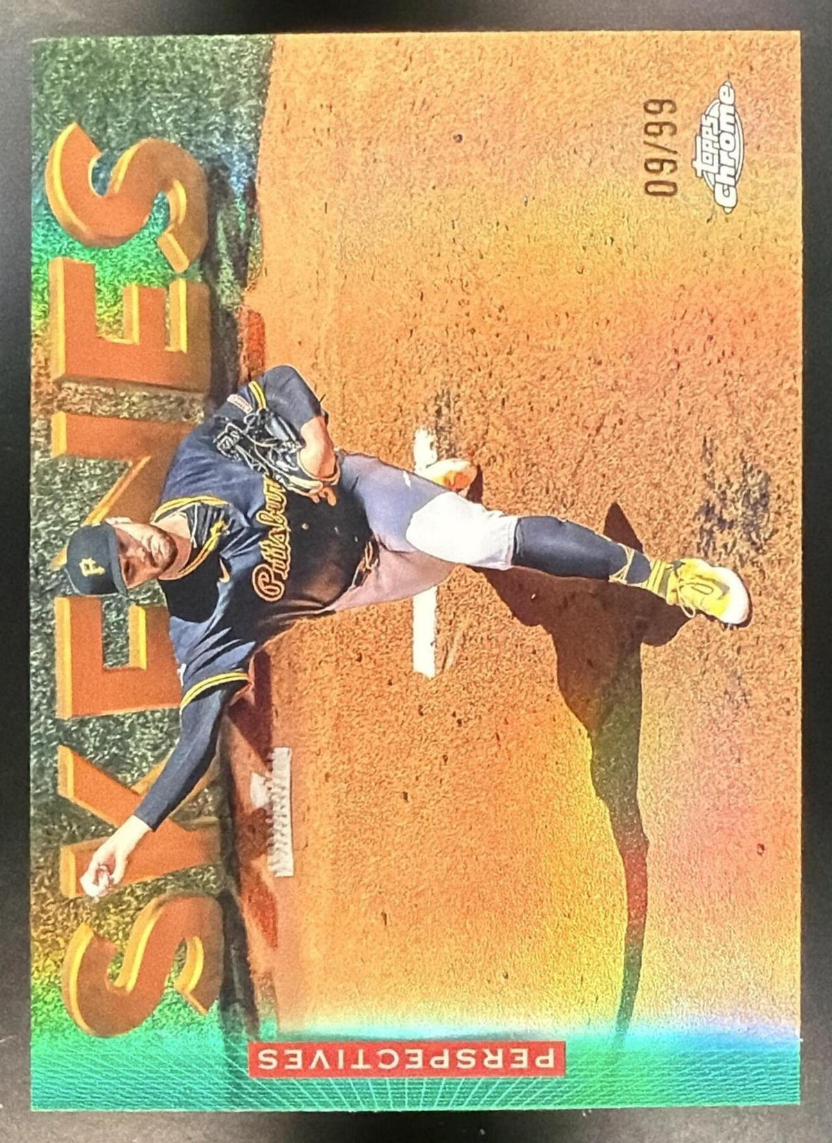 2026 Topps Chrome Paul Skenes #P-8 Perspectives Green Refractor 9/99