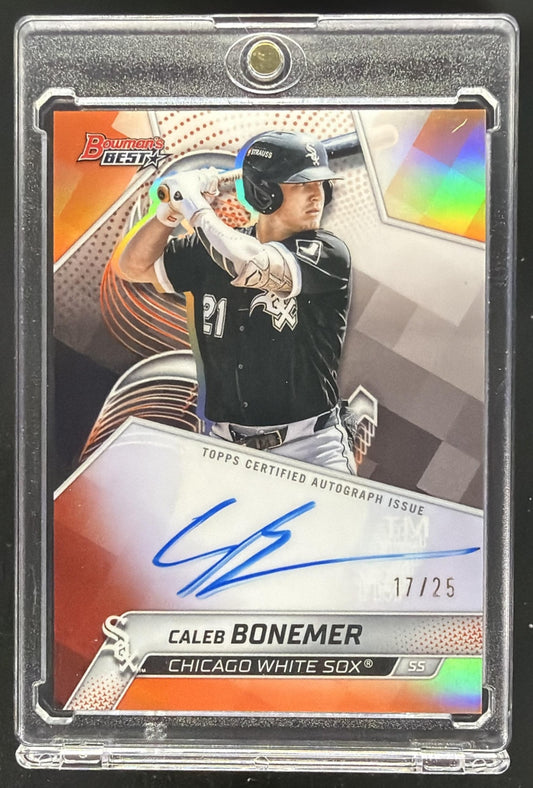 2025 Bowman's Best Caleb Bonemer #B25-CBO Best of Auto Printing Plates Yellow 1/1