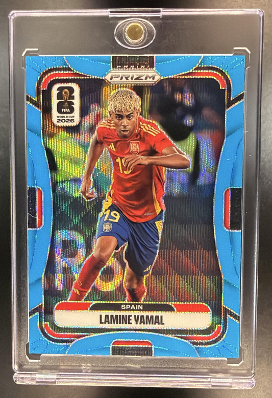 2026 Panini Prizm World Cup Lamine Yamal #70 Fluorescent Blue Wave 179/225