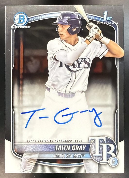 2025 Bowman Draft Taitn Gray #CPA-TG Chrome Auto 1st Prospect